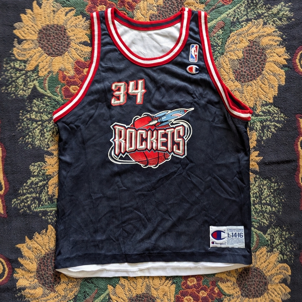 Houston Rockets Hakeem Olajuwon Champion Reversible Basketball Jersey